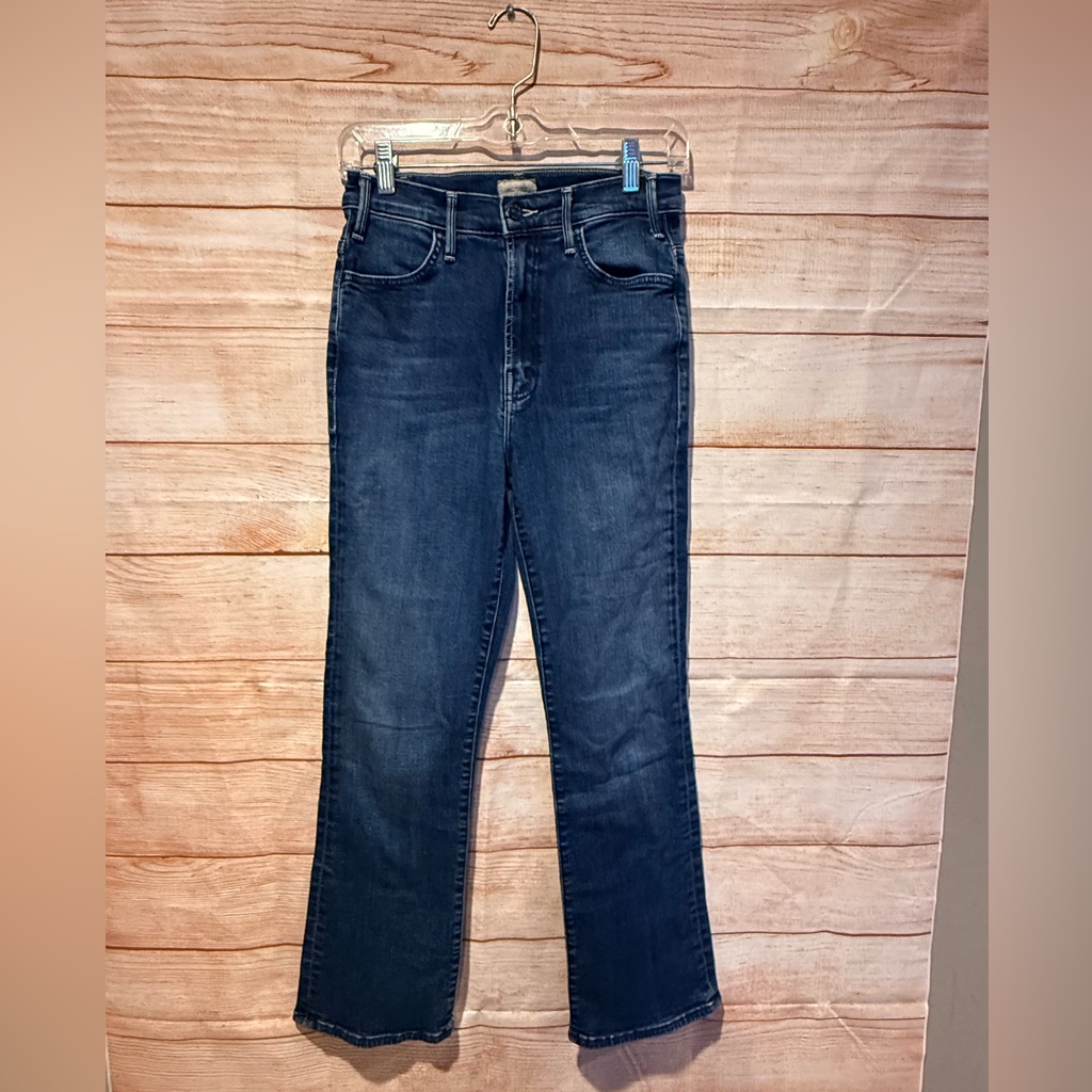 Mother Straight Leg Jeans - Dark Blue Wash